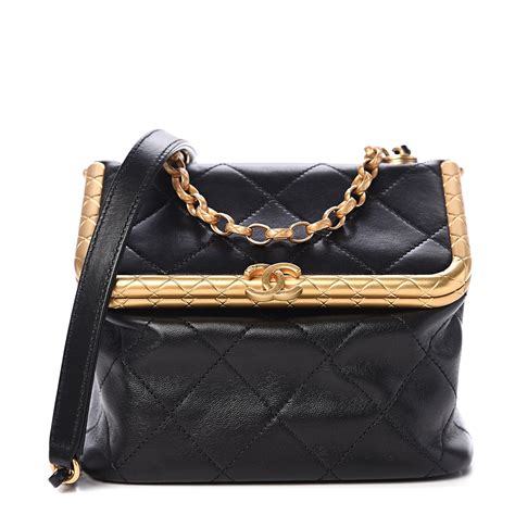 chanel kiss lock bag|CHANEL Lambskin Quilted Tassel Kiss Lock Evening Clutch .